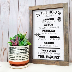 Star Wars Family Name Sign: Rustic Farmhouse Wood Decor