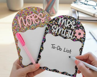 Personalized Teacher Dry Erase Notepad: Custom Teacher Appreciation Gift