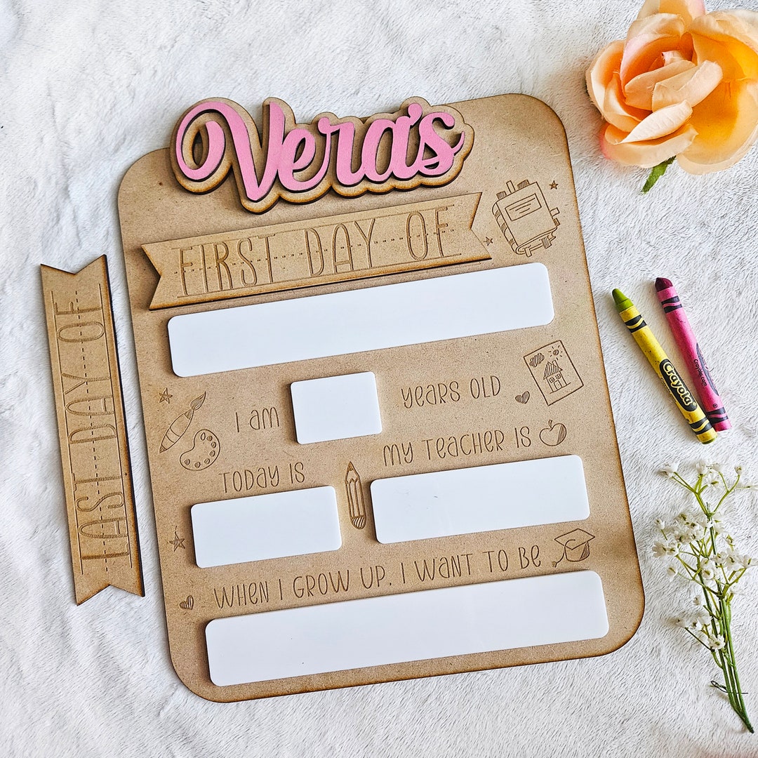 Letrero de primer y último día de clases / Letrero personalizado de ...