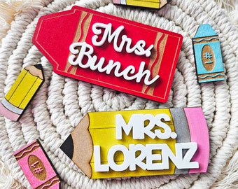 Personalized Teacher Name Magnet | Teacher Appreciation Gift | Back To School