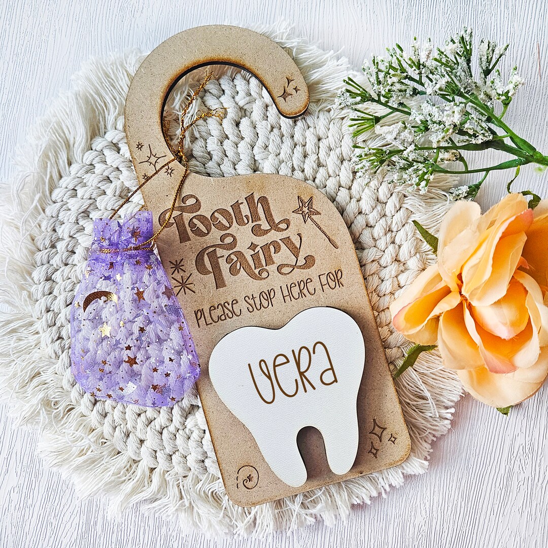 Personalized Tooth Fairy Door Hanger: Kids Keepsake Money Holder - Etsy