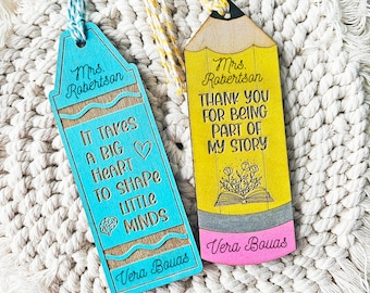 Personalized Teacher Name Bookmark | Teacher Appreciation Gift | Teacher Thank You | Back To School | Educator Gift