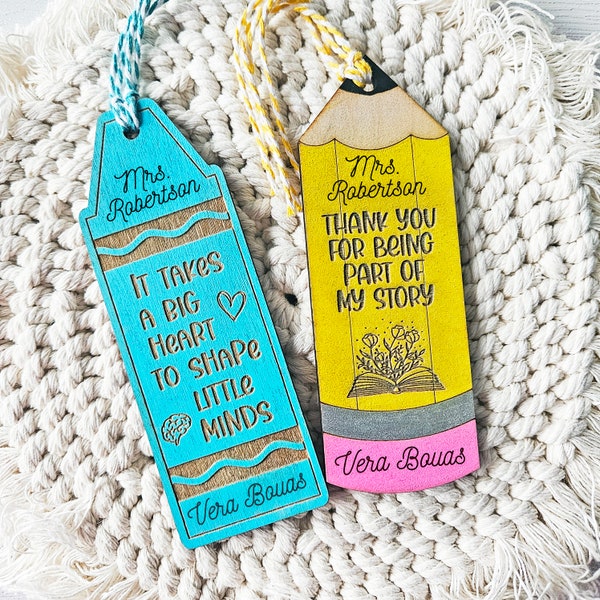 Personalized Teacher Name Bookmark | Teacher Appreciation Gift | Teacher Thank You | Back To School | Educator Gift