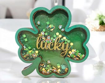 Clover Shamrock Shaker Sign | St. Patrick's Day Decor | Tiered Tray Decor