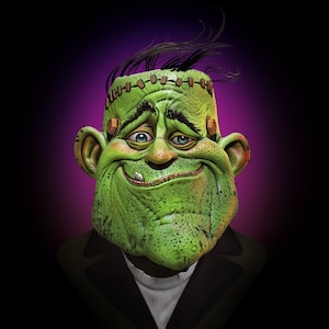 Frankie veut du chocolat ! Le monstre de Frankenstein signé Art Print