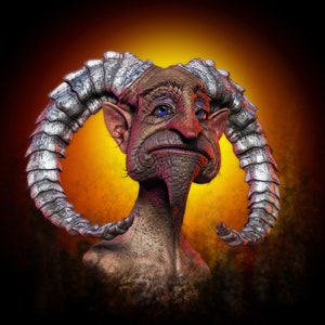 Bruce het gehoornde monster ondertekende Art Print