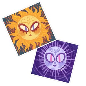 Sun and Moon Series Art Prints- custom printed to order!