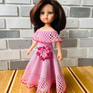 Dress for doll, Handmade Knitted Dress for 13 Inch Dolls, 13 inch doll clothes, knit doll clothes, Doll Clothes for doll