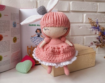 Hand knitted crochet doll, Amigurumi dolls for sale,  Nursery decor, Gift for baby girls, Handmade doll for sale