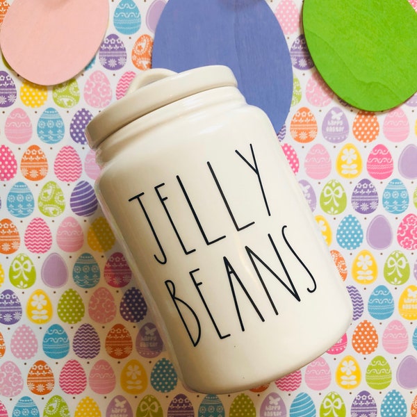 Rae Dunn Inspired Easter Decal / Jelly Beans Decal / Rae Dunn Easter Canister / Rae Dunn Canister / Tier Tray Decor