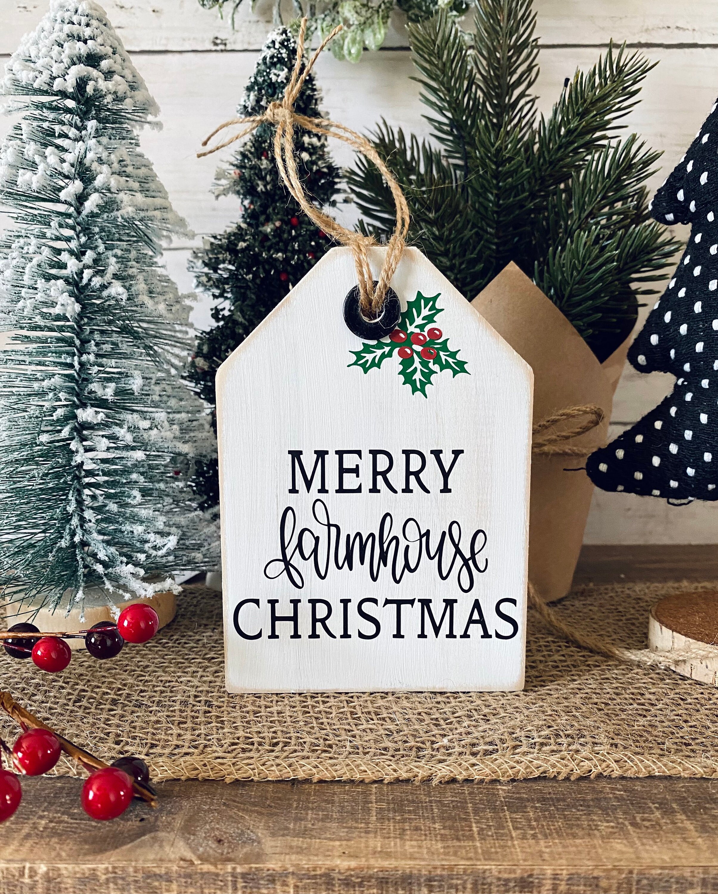 Ningb Christmas Tree Etichette per bomboniere con Scritta Merry Christmas 100 Pezzi Green 