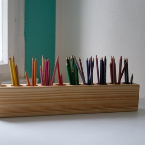 Pencil Holder Pencil Holder after Montessori Child Toy Storage Order Solid Wood Gift 10x