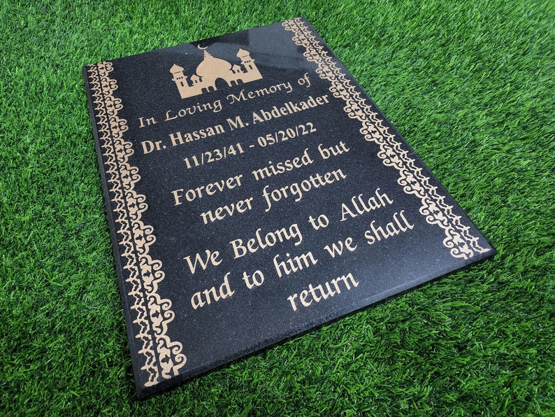 Islamic Mosque Design Memorial Grave Marker Muslim Headstone Engraved