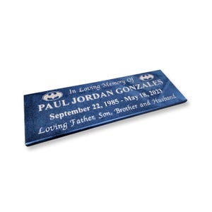 Engraved Flat Headstone Memorial Human Grave Marker Black Granite Tombstone Gravestone For Graveyard Custom Plaque