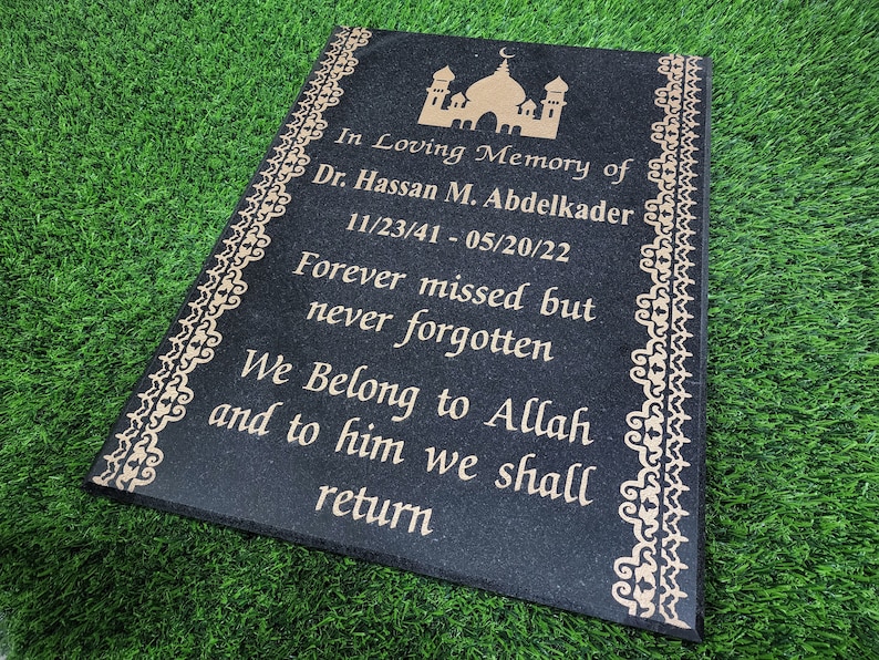Islamic Mosque Design Memorial Grave Marker Muslim Headstone Engraved