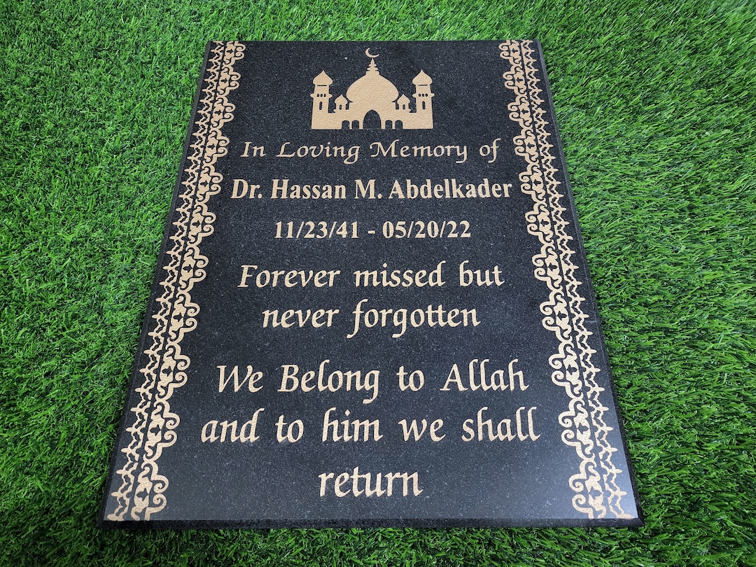 Islamic Mosque Design Memorial Grave Marker Muslim Headstone Engraved