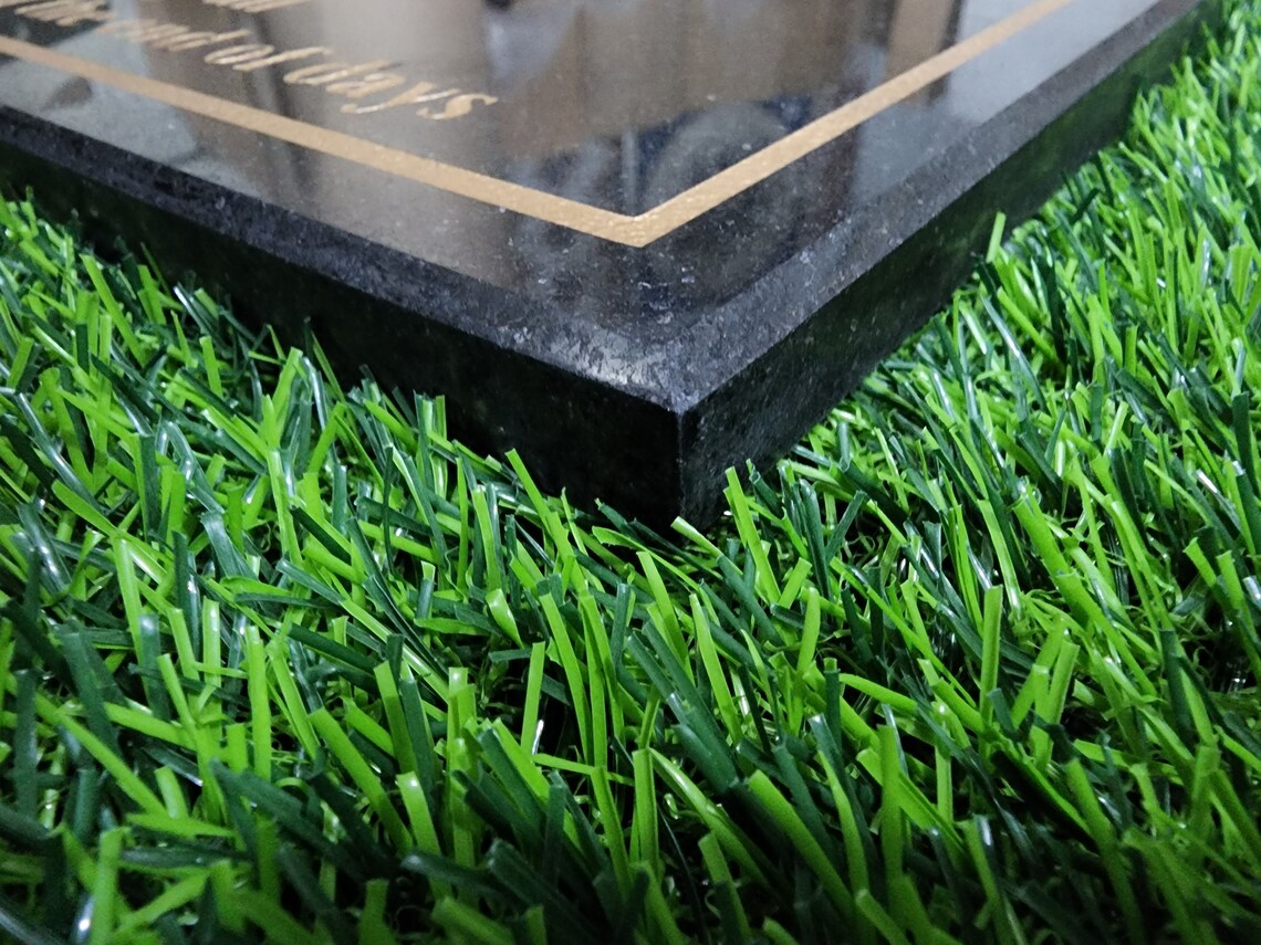 Memorial Human Grave Marker Black Granite Engraved Headstone Etsy