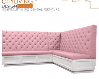 Barbie PINK Tufted Banquette Seating