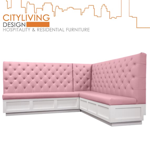 PINK - Tufted Etsy Seating Banquette Barbie