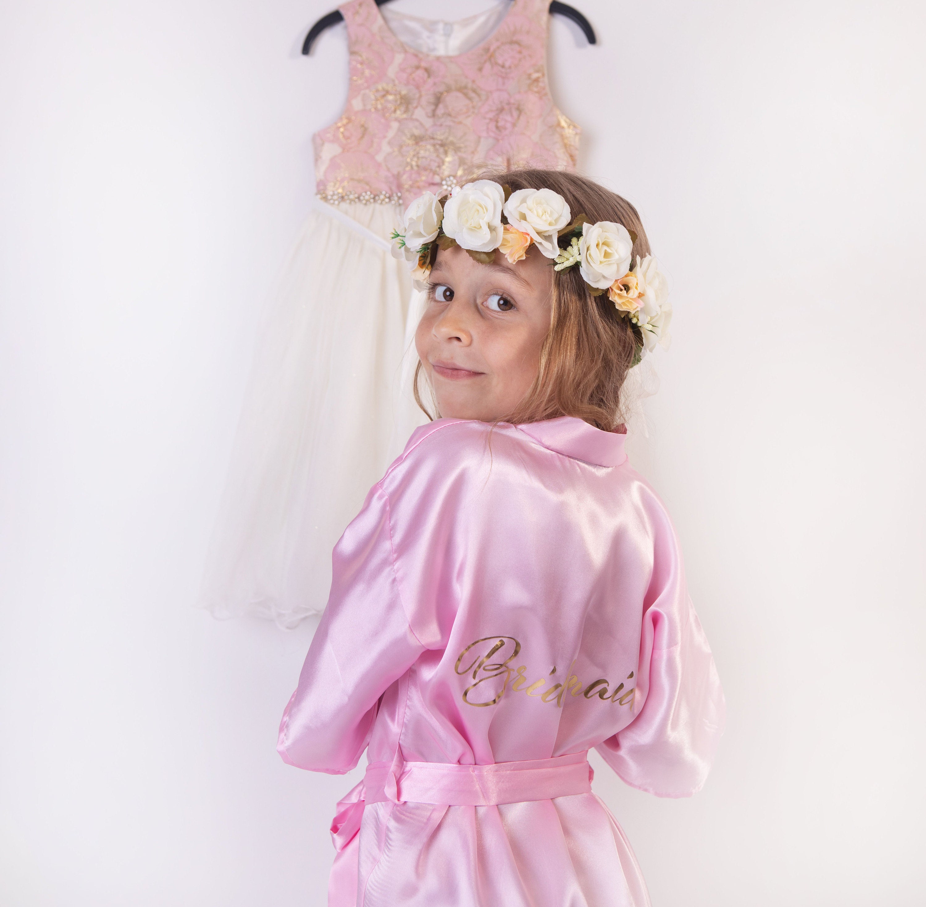 50 OFF Flower Girl Robe Junior Bridesmaid Robe Kids Robe Etsy