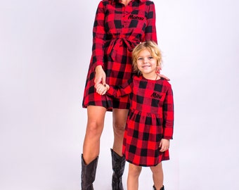 Plaid Mommy and Me - Etsy