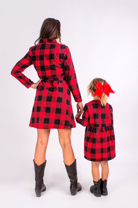 Buffalo Plaid Dresses Christmas 