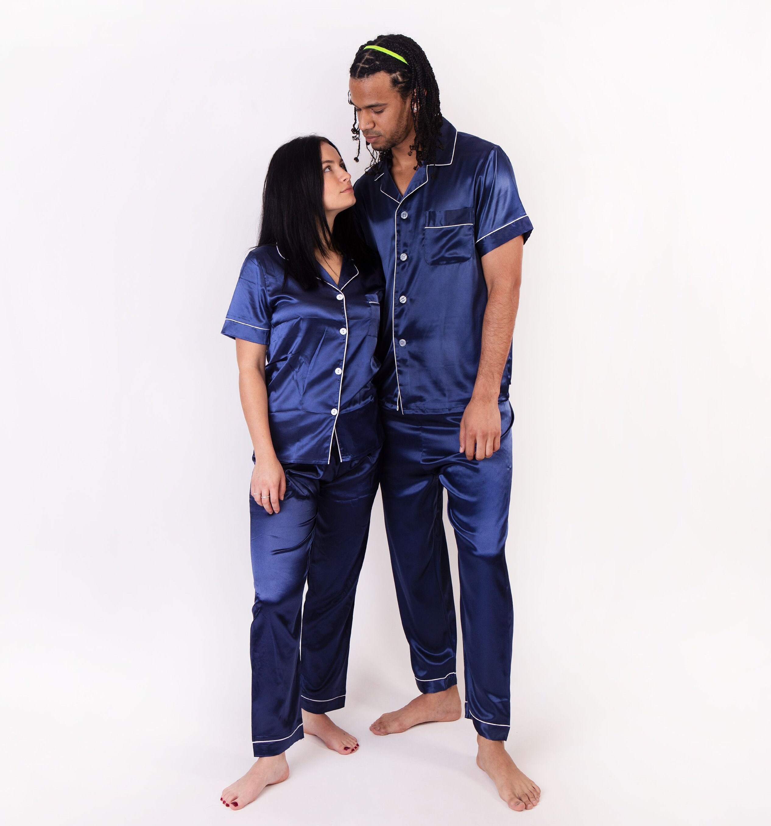 50 OFF SALE Men's Satin Pajamas Customized Pajamas Etsy