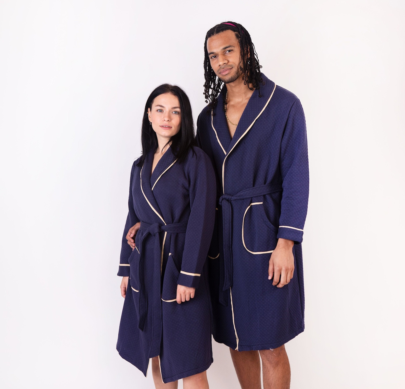 50 OFF Cotton His and Hers Bathrobes with collar Set for Etsy