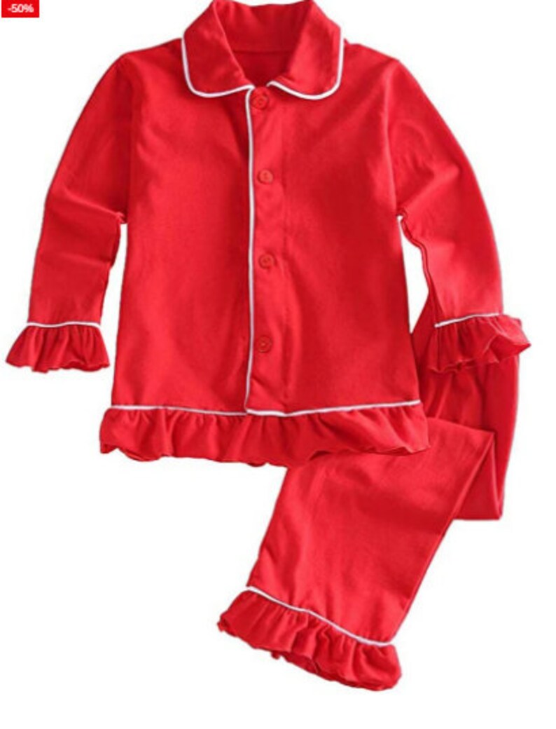 red button up pajamas toddler