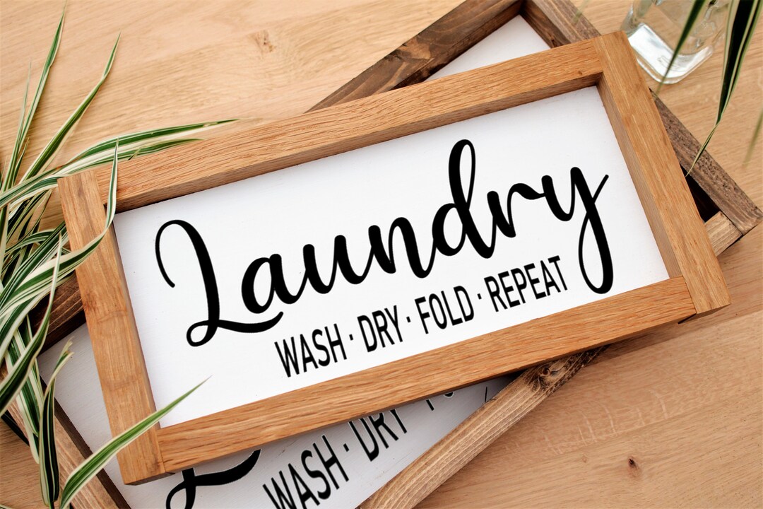 Hand Painted Laundry Room Wood Sign: Farmhouse Decor - Etsy