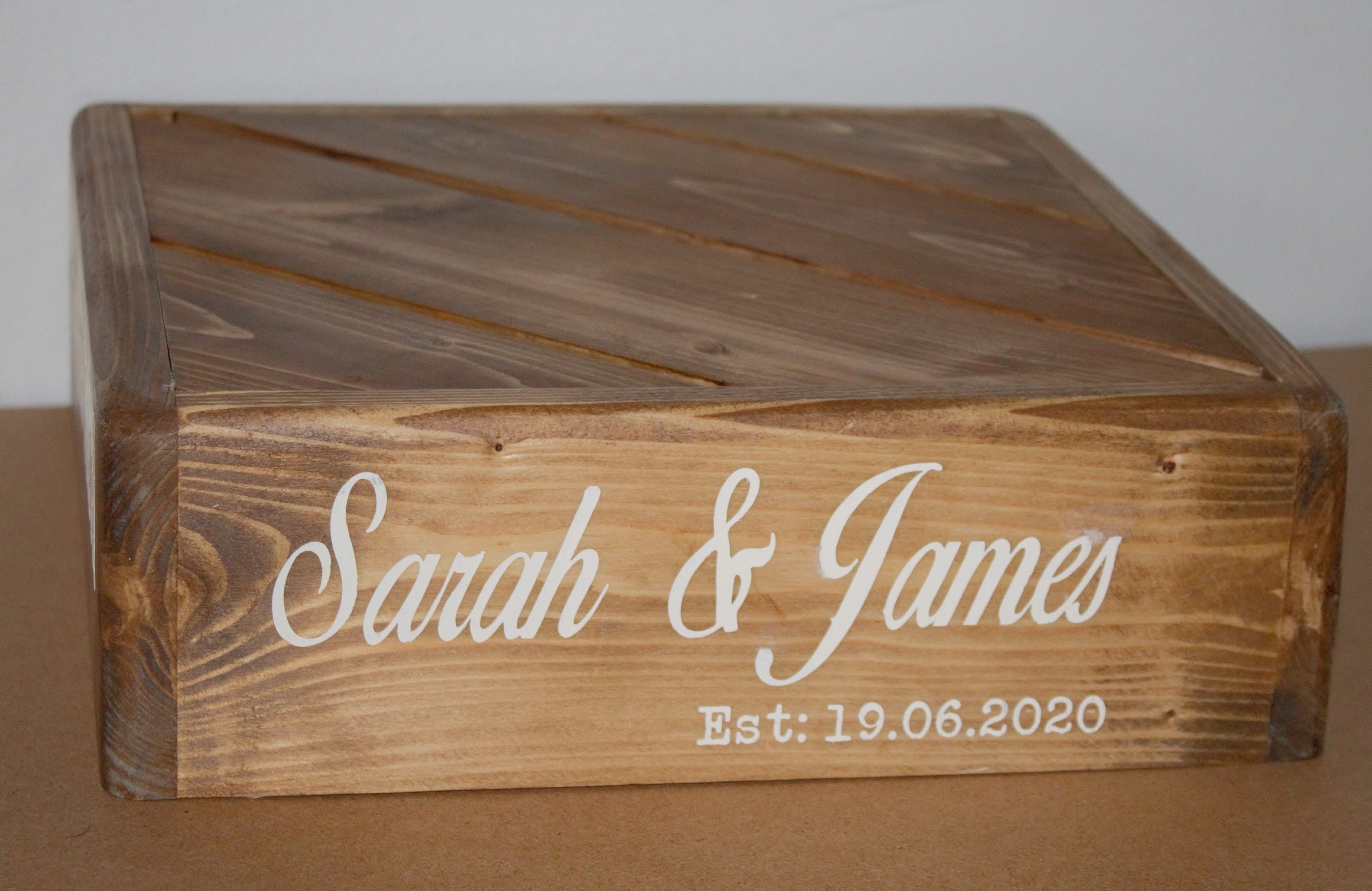 Rustic Personalised Wedding Cake Stand Wood Stand for - Etsy UK