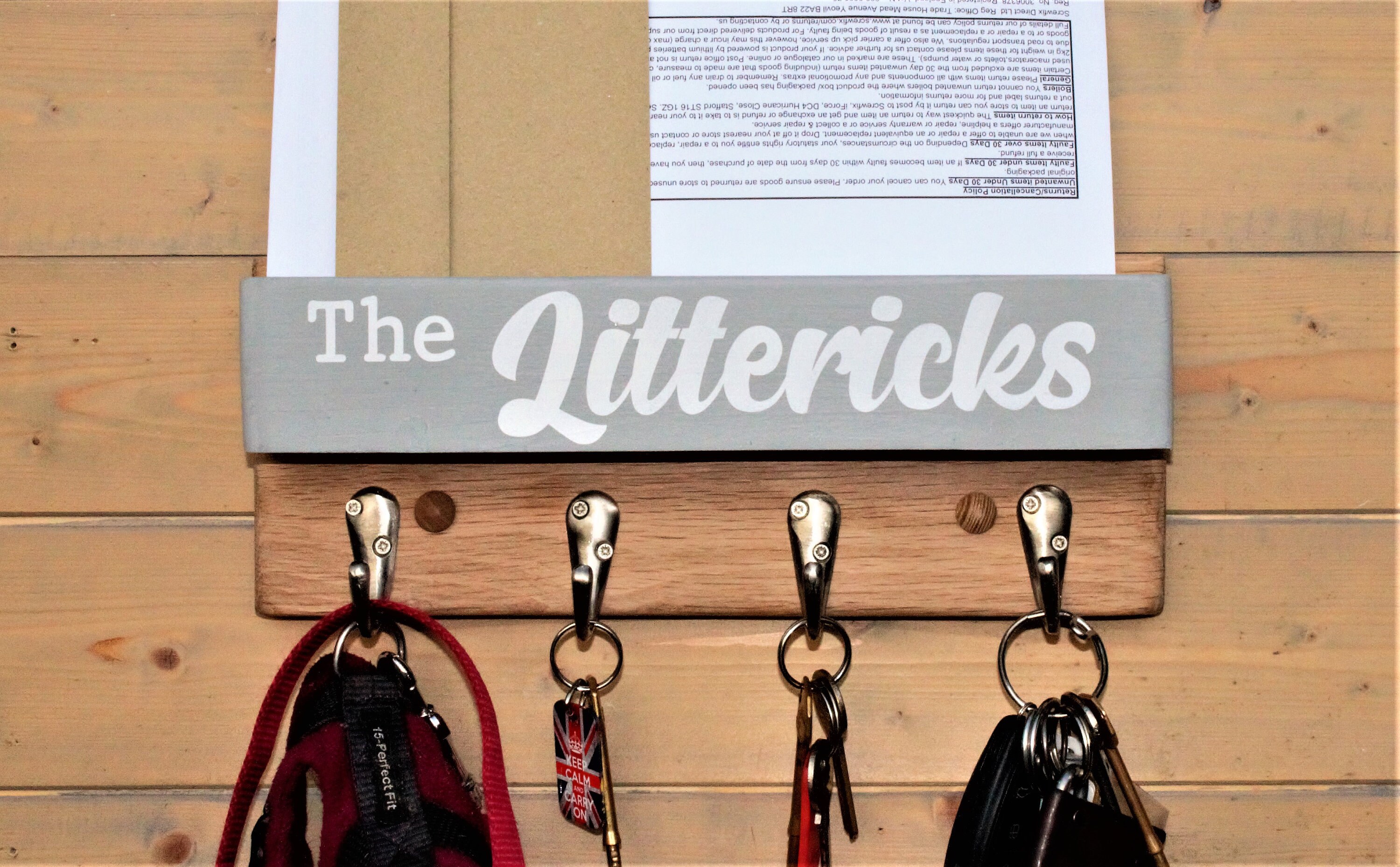 Oak Letter & Key Holder Key Shelf Mail Organiser Etsy UK