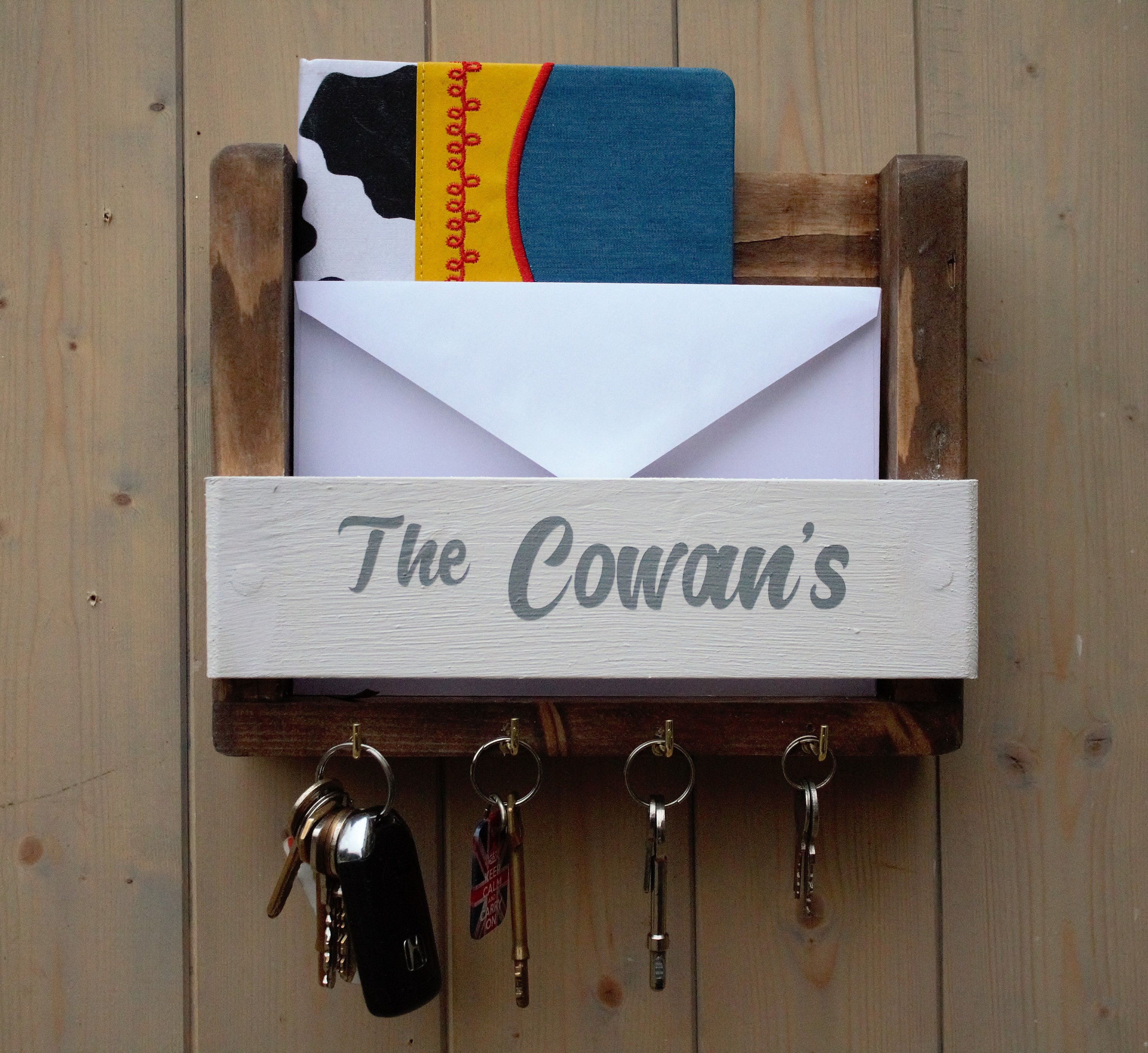 Letter and key holder / key and letter holder for wall/ Key Etsy
