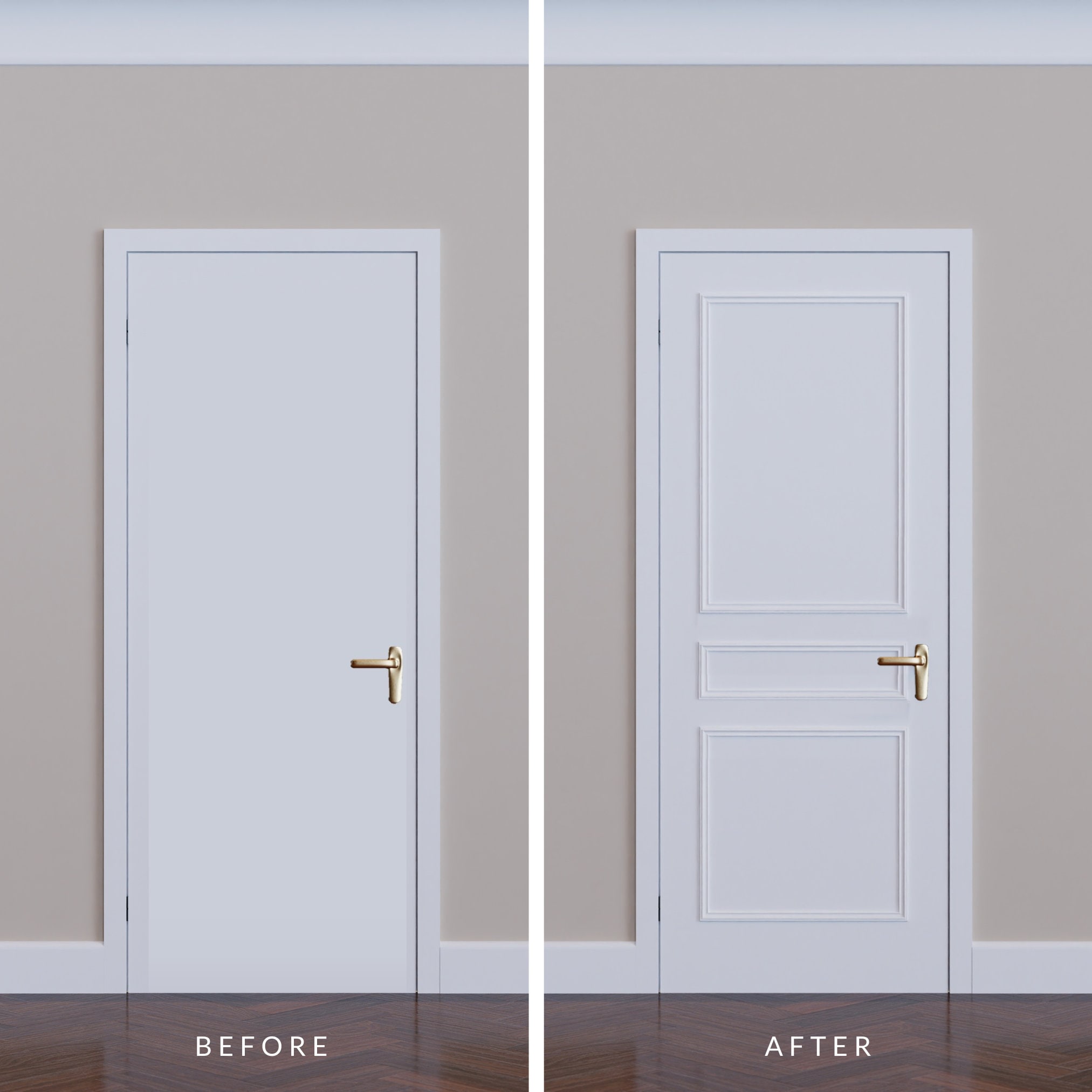 Threepiece Self Adhesive Door Moulding Kit Get the Highend Etsy UK