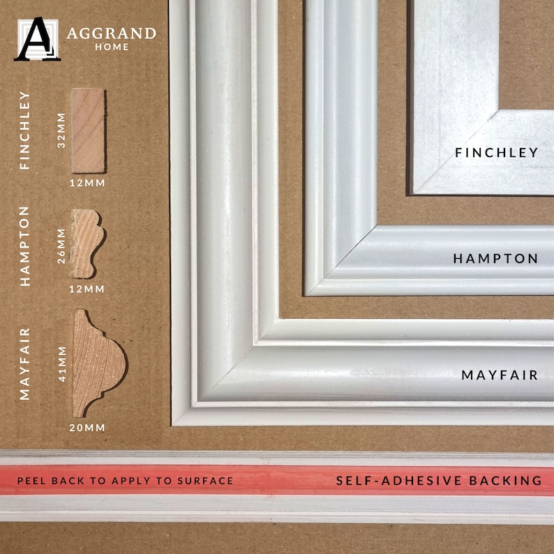 Fourpiece Self Adhesive Door Moulding Kit Get the Highend Etsy UK