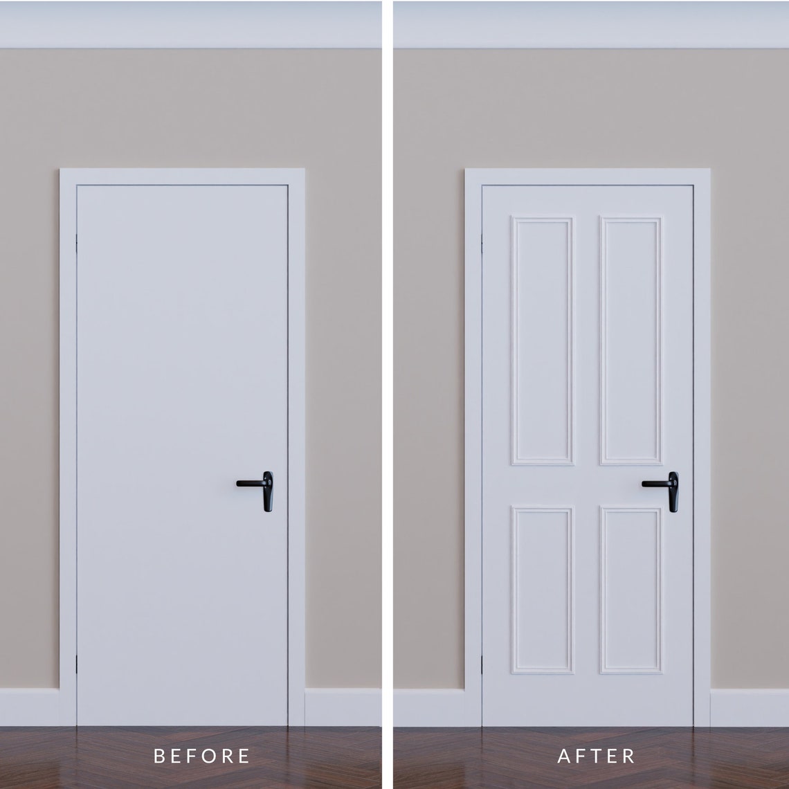 Fourpiece Self Adhesive Door Moulding Kit Get the Highend Etsy UK