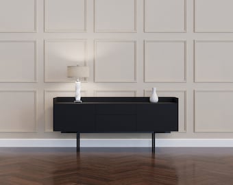 Three-Piece Self Adhesive Royal Wall Moulding Kit | Wainscoting Frames | Wall Panelling