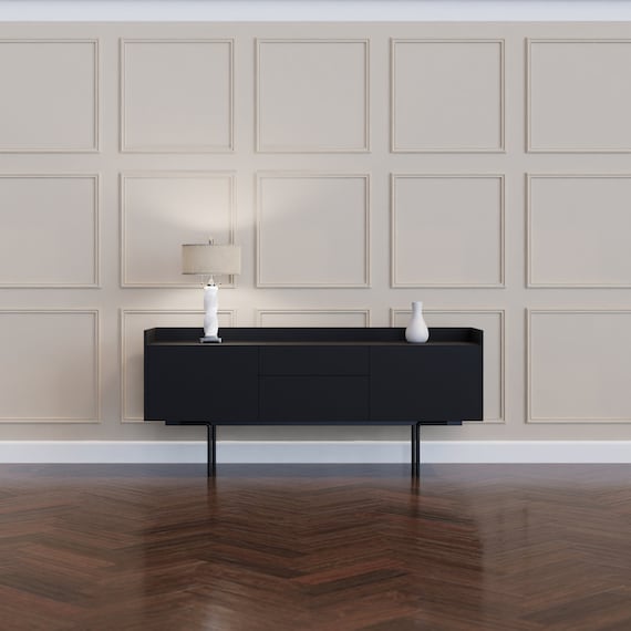 Three-Piece Self Adhesive Royal Wall Moulding Kit | Wainscoting Frames | Wall Panelling