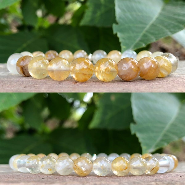 Golden Healer Quartz Bracelet Beads Crystal Reiki Healing Gemstone DIVINE HIGHER SELF