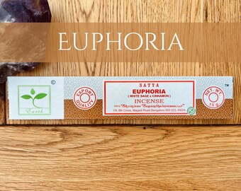 EUPHORIA | Satya EARTH Incense Indian Sticks Hand Rolled Smudge Sticks Vegan Friendly
