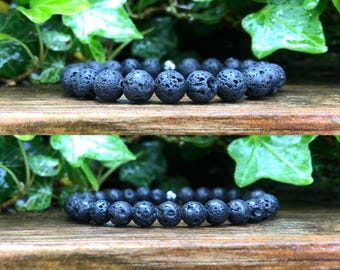Lava Bracelet Volcanic Rock Power Healing Gemstone AROMATHERAPY DIFFUSER