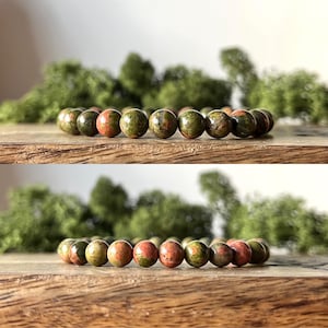 Armband Unakit Kristall Heilung Edelstein spirituelle HERZ-CHAKRA Heilung Lichtschutz