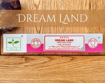 DREAM LAND | Satya EARTH Incense Indian Sticks Hand Rolled Smudge Sticks Vegan Friendly