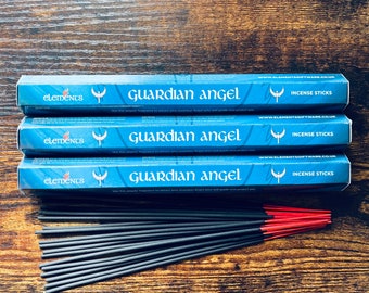 GUARDIAN ANGEL Incense Sticks ELEMENTS Handmade Indian 20 x Sticks Stamford Hex