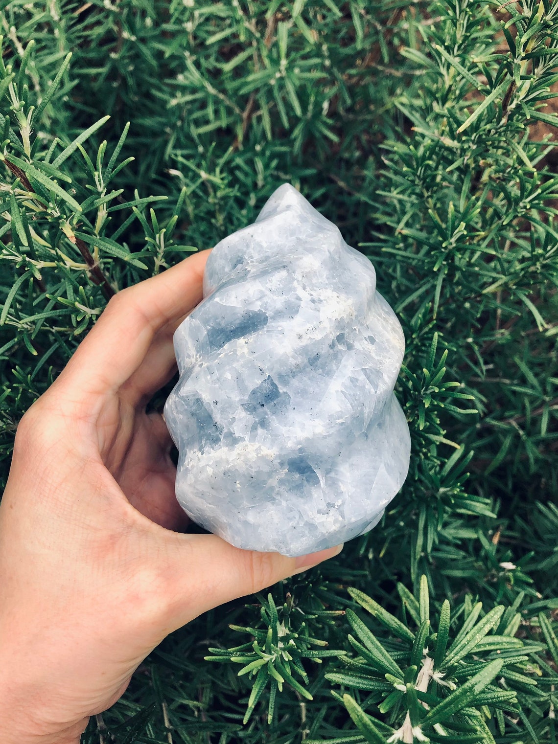 Large Celestite Flame Crystal 905g Stone Celestine Gemstone Etsy