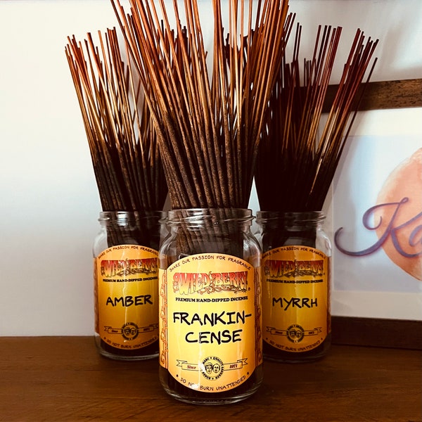FRANKINCENSE | Wildberry Incense 10 x Luxury Hand Dipped 11” Traditional Sticks American Incense Sticks Vegan