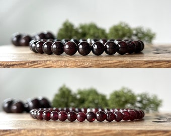 Garnet Bracelet Crystal 925 Sterling Silver Healing Gemstone Chakra Success PASSION POSITIVITY Root Chakra Kundalini