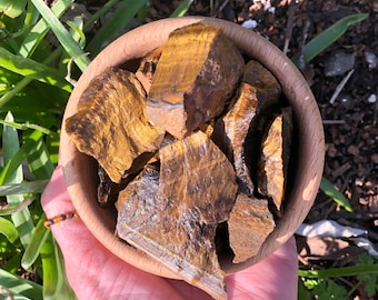 Raw Tigers Eye Crystal Pieces Healing Rough Stone Gemstone Stone LIGHT ENERGY