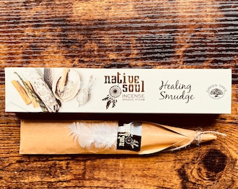 HEALING SMUDGE Native Soul Incense Indian Hand Rolled Incense Smudge Sticks Soul Cleansing / Protection
