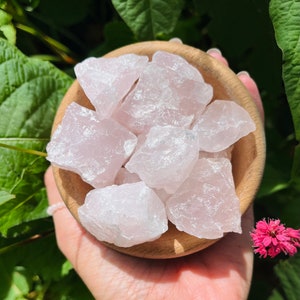 Raw Rose Quartz Natural Rough Piece Crystal Healing Gemstone Heart Chakra